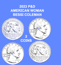 2023 P&D BESSIE COLEMAN AMERICAN WOMAN TWO QUARTERS SET PRE-SALE FEB.14 RELEASES