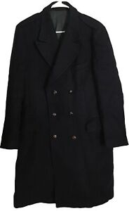 Vintage Richman Brothers International Collection Pure Wool Trench Coat L Navy
