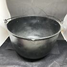 Vintage 10” Cast Iron Tall Bean Pot Kettle Marked “4” With Handle