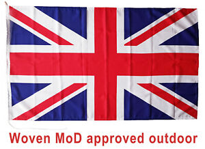 Union Jack flag MoD approved dye sublimation sewn around 5x3ft rope toggled UK