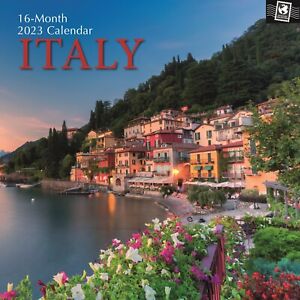 2023 Wall Calendar - Italy, 12 x 12 Inch Monthly, 16-Month, Passport Collection