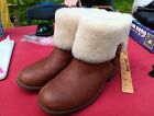 UGG Australia Chyler Demitasse Leather Cuff Sheepskin Ankle Short Boots 1012524
