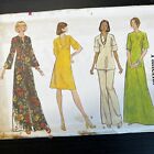 Vintage 1970s Vogue 8734 Boho Maxi Dress Tunic + Pants Sewing Pattern 8 XXS CUT