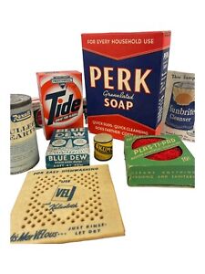 Vintage TIDE DETERGENT And Other Items  Movie Prop Retro Soap  Advertising