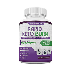Rapid Keto Burn Pills - Keto Supplement for Weight Loss - 60 Capsules