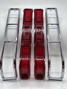 1966 Chevrolet Impala Tail Light Lamp Lens and Bezel LH RH Pair Limited Offer