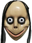 Momo Scary Mask Plastics Horror Mask W/Wig Hair Halloween Party Costume