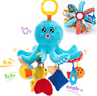 Baby Toys 0-6 Months - Octopus Toy with Pulling Cords, Squeaky, Crinkle, Rattle,
