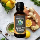 Organic Orange Zest & Ginger Essential Oil Blend - Free Shipping