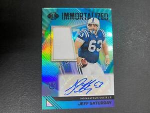 New ListingJeff Saturday 2023 Panini Illusions Auto Autograph Patch Rookie #47/50 Colts A15