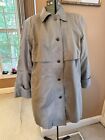 London Fog Women's 3/4 Length Trench Coat Gray With Fully Removable Lining