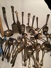 Lot of 50 Various Silver plated Serving Ware - Ladle, spoons, forks, cake & more