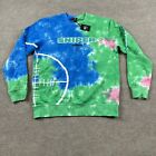Sniper Gang Sweatshirt Mens XL Blue Green Tie Dye Urban Streetwear Hip Hop Logo