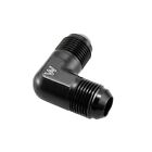 Aluminum -10 AN Male To -10 AN Male 90 Degree Union Elbow Fitting Black