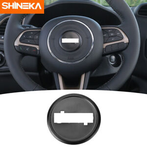 1x Steering Wheel Center Cover Trim For Jeep Wrangler JK/ Compass/Renegade Black
