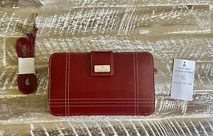 Etienne Aigner Red Leather Wallet On A String, New Without Box