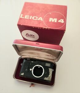 Leica M4 35mm Rangefinder Original Black Paint 1969 With Box And Case