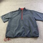 Call away Jacket Mens XL Black Golf 1/4 Zip Nylon Short Sleeve Windbreaker