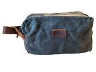 Toiletry Bag for Men, Leather and Canvas Travel Toiletry Bag
