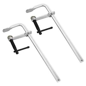 F Clamps 12 Welding Steel Bar Heavy Duty Max 1320lbs Clamping Force Pack of 2