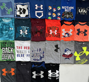 UNDER ARMOUR Boys Heatgear & Assorted Style Graphic Logo T-Shirts; Szs 4-7, NWT