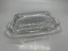 Stunning Classic Clear Glass Butter Dish With Lid