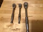 snap on 1/2” & 3/8” drive ratchets set used