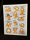 Rare Loose Sheets Vintage 1978 Garfield Personality Stickers