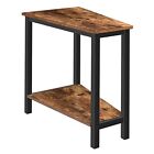 Wedge End Table Recliner Wedge Side Table With Storage Industrial Triangle Accen