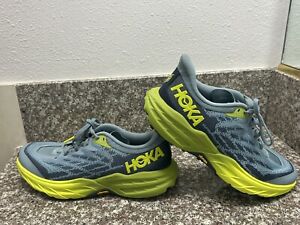 Hoka One One Shoes - Speedgoat 5 Stone Blue - Sz 10D Mens Green and Blue Running