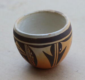 Vintage Rachel Nampeyo Native American Hopi Pottery Art Bowl 2.75x2