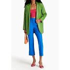 JAKKE Betty Vegan Faux Leather Blazer Green Jacket Overcoat The Outnet Size 2