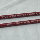 Vintage Time Magazine Mini Red Pencils Lot of 2