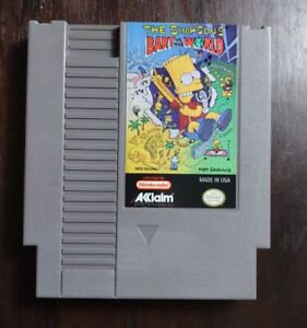 The Simpsons Bart vs. the World (NES, 1991) Authentic Cartridge Tested Works
