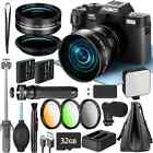 4K Digital Camera 48MP 16X 3-Color Filter with Microphone Wide-Angle&Macro Lens