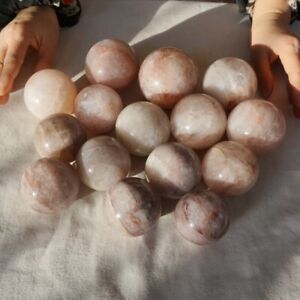 9.7LB 15Pcs Natural Red Hematoid Quartz Crystal Gem Stone Sphere Ball Healing