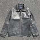 Vintage Gap Black Genuine Leather 90s Men’s Coat Jacket Size Medium 112110