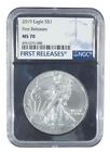 2019 $1 SILVER AMERICAN EAGLE ✪ NGC MS-70 ✪ FIRST RELEASES SHINY CORE ◢TRUSTED◣