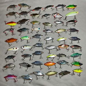 Fishing Lures Lot Of 60 Various Brands & Types