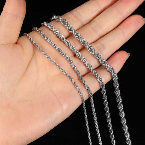 HipHop Necklace Bracelets Chain for Women Men Stainless Steel Silver Gold Plated