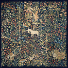 Medieval Tapestry Striking Reproduction Unicorn in Millefleur RE099868