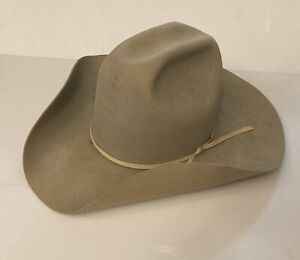 Resistol Felt Self Conforming Cowboy Western Hat Sz 6 7/8. Light gray XXXX 4X