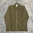 NORSE PROJECTS Jens Grosgrain Full Zip Men's Large Olive Green Distressed Worn