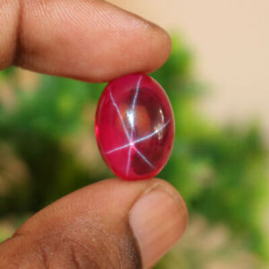 6.20 Ct. 6 Rays Natural Red Star Ruby Oval Cabochon Certified Loose Gemstone
