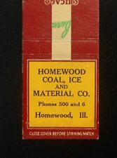 1930s Solvay Coke Homewood Coal Ice & Material Co Phone 6 Homewood IL Cook Co MB