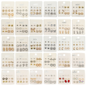 Wholesale Lot 50 Pairs New Assorted Cute Stud Earrings - FREE SHIPPING