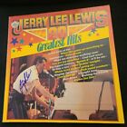 JERRY LEE LEWIS SIGNED GREATEST HITS VINYL GREAT BALLS AUTOGRAPH W/COA+PROOF WOW