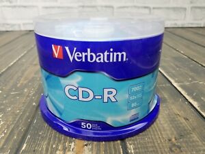 NEW SEALED - 50 VERBATIM CD-R CDR 700MB 52X Logo Branded 80min Media Disc
