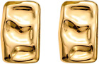 Chunky Gold Rectangle Stud Earrings for Women, Dainty Thick Stud Earrings, Minim