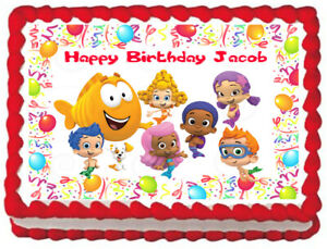 BUBBLE GUPPIES Party Edible Cake topper image decoration